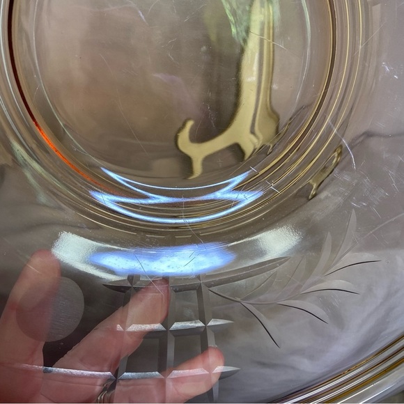 Amber Glass Large Serving Platter Plate - Picture 3 of 9